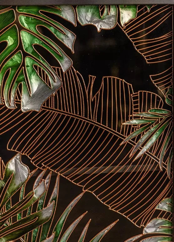 Vintage Green & Gold Sideboard - Art Deco Solid Wood Cabinet WHIMSICAL HOME OF CREATIONS