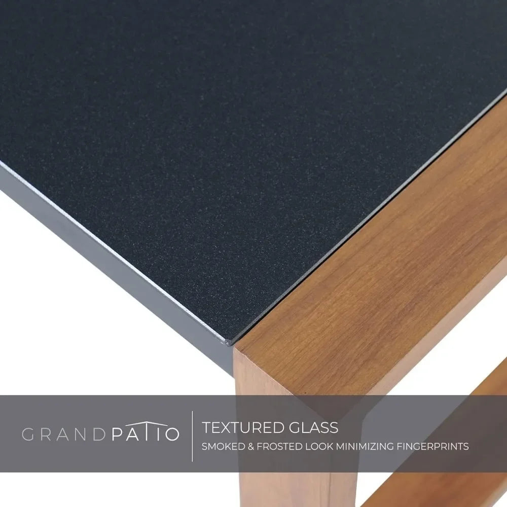 Luxury 4-Piece Aluminium Faux-Wood Outdoor Lounge Set — Modern Californian Minimalist Design WHIMSICAL HOME OF CREATIONS