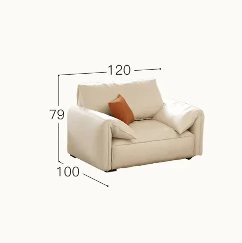 Crafted in genuine Nappa calf leather with a sleek ivory White finish for timeless elegance, a recliner that blends luxury materials with modern comfort WHIMSICAL HOME OF CREATIONS