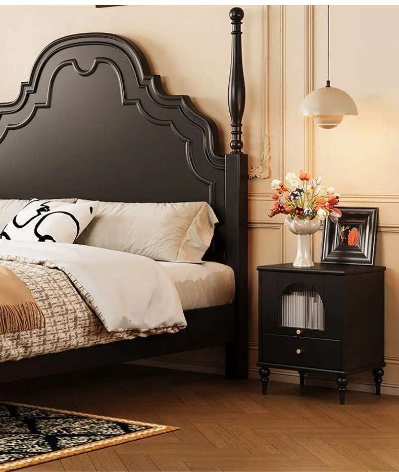 Retro French Vintage Side Cabinet Nightstand WHIMSICAL HOME OF CREATIONS