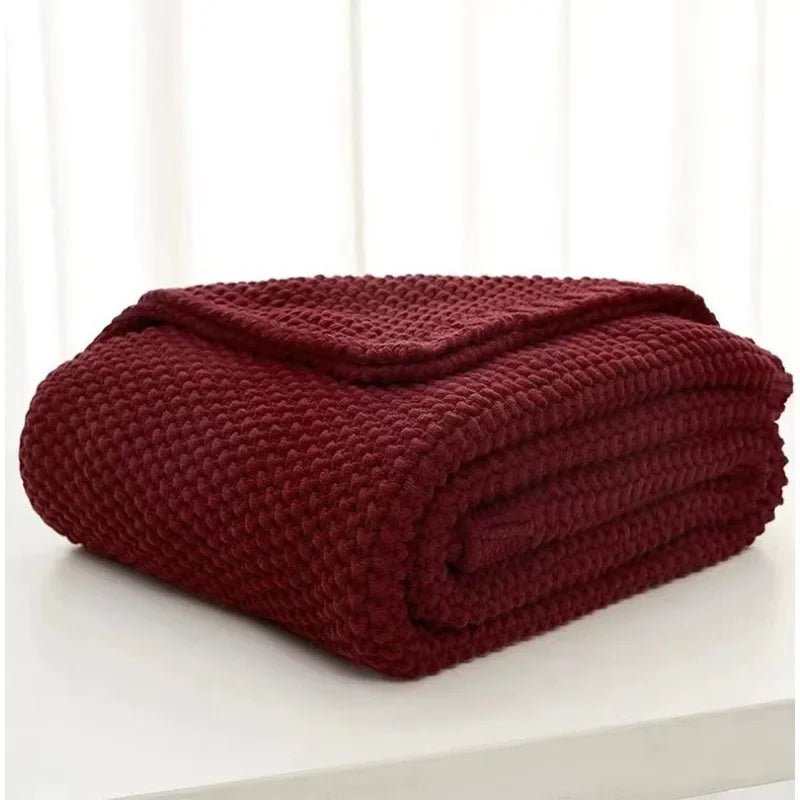Scandinavian Knit Weave Throw – Modern Classic Comfort WHIMSICAL HOME OF CREATIONS