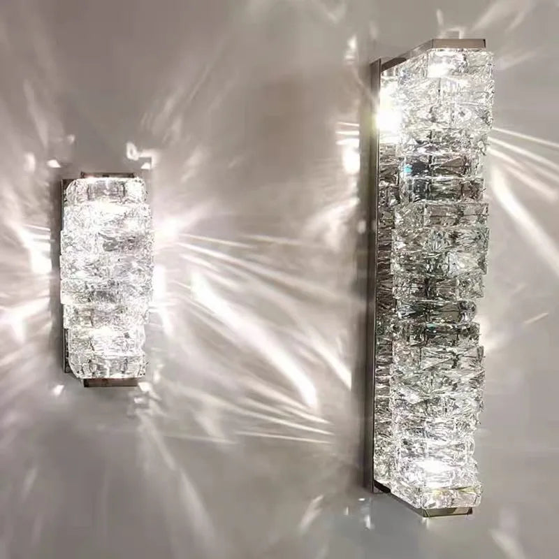 Luxury Crystal Wall Sconce – High-End K9 Crystal Light Fixture WHIMSICAL HOME OF CREATIONS