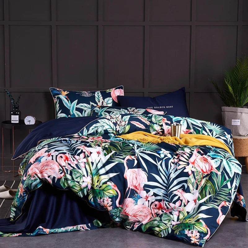 Luxury 600 TC Egyptian Cotton Bedding Set – Soft, Durable, Pastoral Elegance WHIMSICAL HOME OF CREATIONS