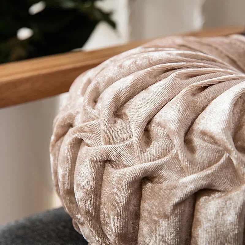 Plush Round Vintage Velvet Decorative Pillows – Vibrant Colours & Classic Charm WHIMSICAL HOME OF CREATIONS