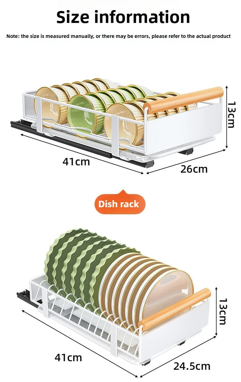 Multi-Functional Pull-Out Cabinet Drawer Organizer – Heavy-Duty Carbon Steel, No-Drill Install WHIMSICAL HOME OF CREATIONS