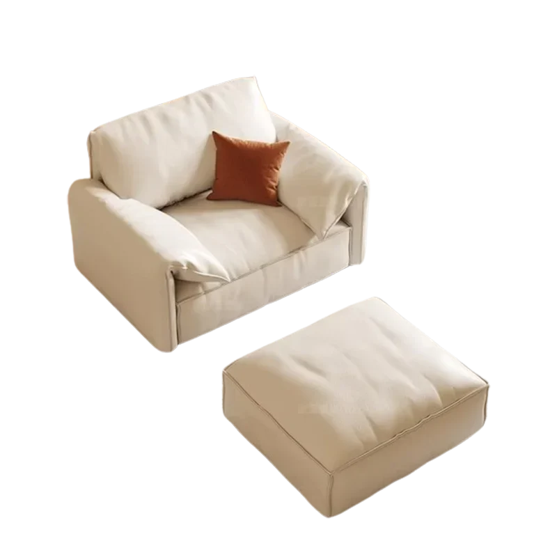 Crafted in genuine Nappa calf leather with a sleek ivory White finish for timeless elegance, a recliner that blends luxury materials with modern comfort WHIMSICAL HOME OF CREATIONS