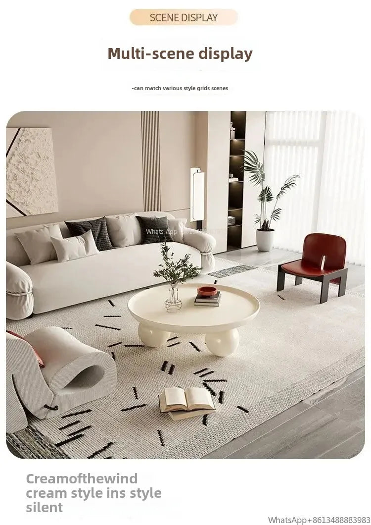 Nordic Cream Coffee Table – Light, Luxurious & Strong WHIMSICAL HOME OF CREATIONS