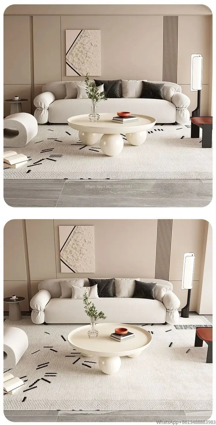 Nordic Cream Coffee Table – Light, Luxurious & Strong WHIMSICAL HOME OF CREATIONS