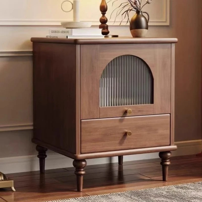 Retro French Vintage Side Cabinet Nightstand WHIMSICAL HOME OF CREATIONS