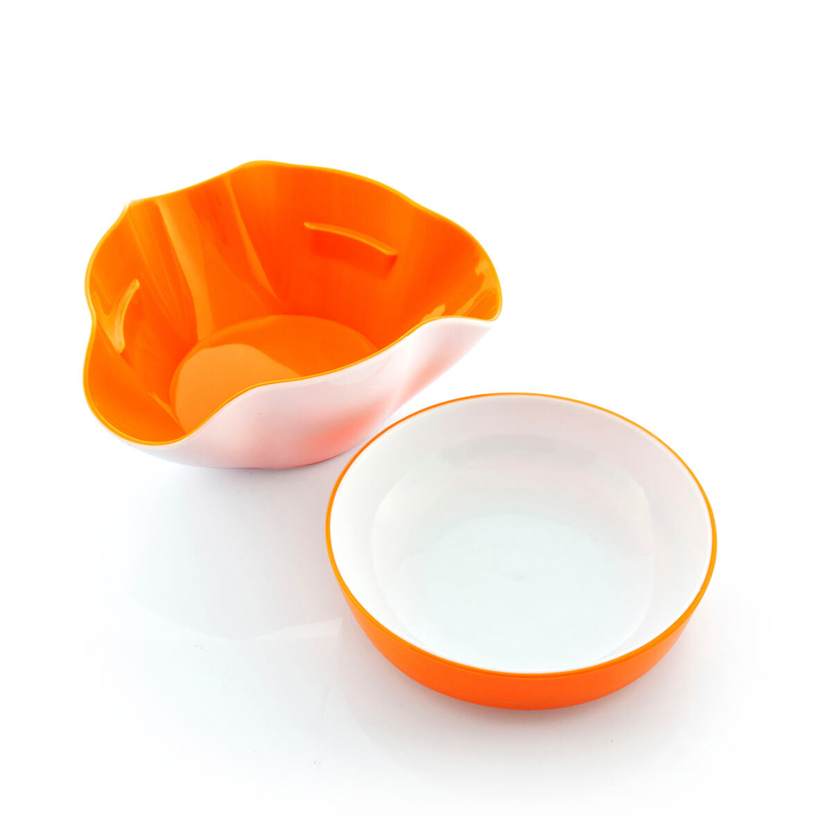 InnovaGoods 2-in-1 Snack Bowl Set – Stackable Double Bowl for Snacks & Waste Separation (2 Pieces)