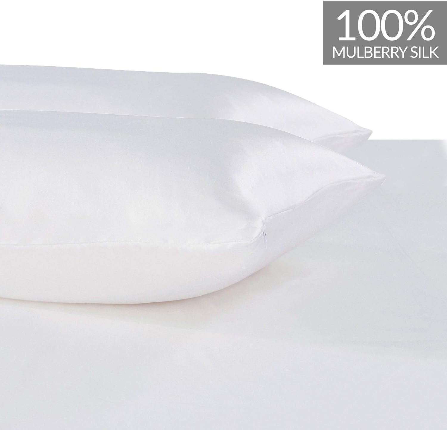 Gioia Casa 100% Pure Mulberry Silk Pillowcase Set of 2 – Luxury 16 Momme, Anti-Frizz, Hypoallergenic, Standard Size (75x50cm)
