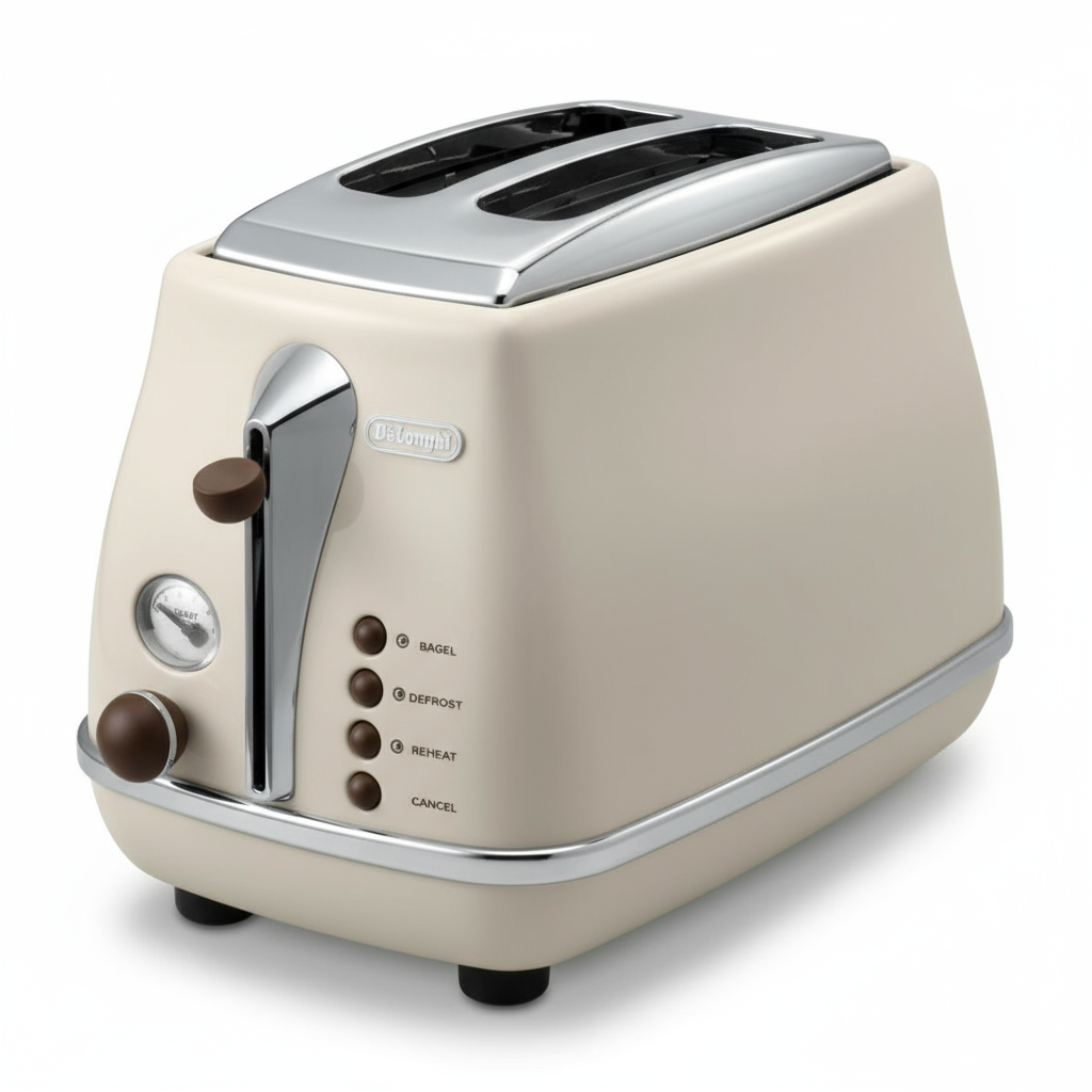 Beige Toaster 3/4 View