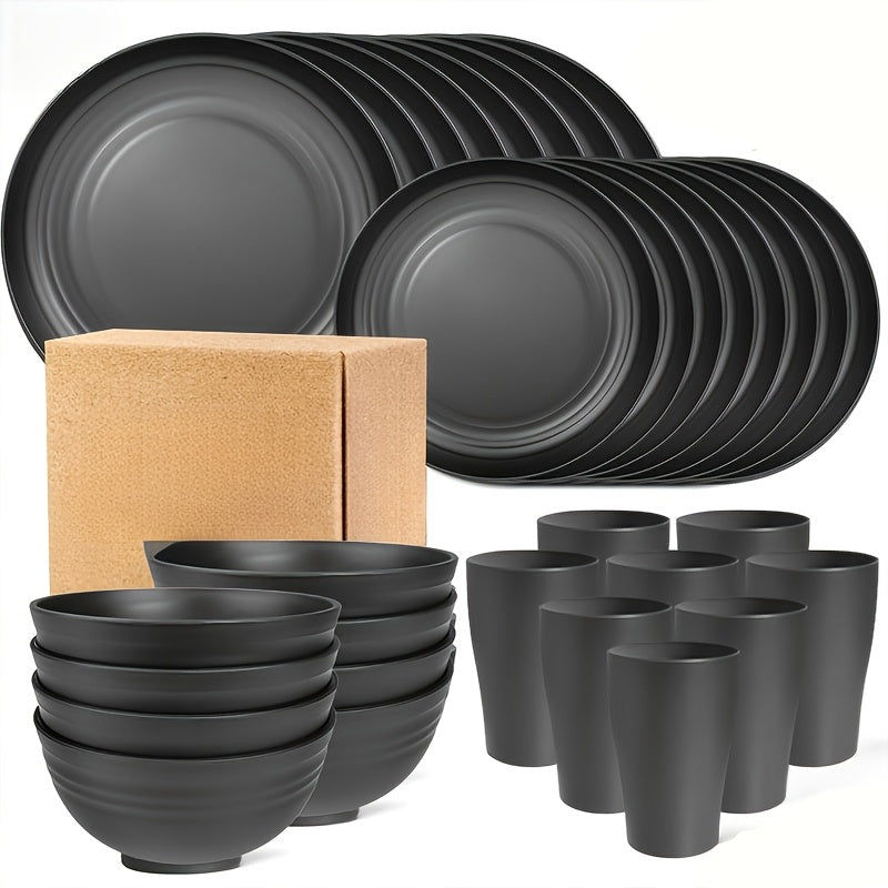 Shatterproof Tableware Set for Camping & Home (16pcs)-0