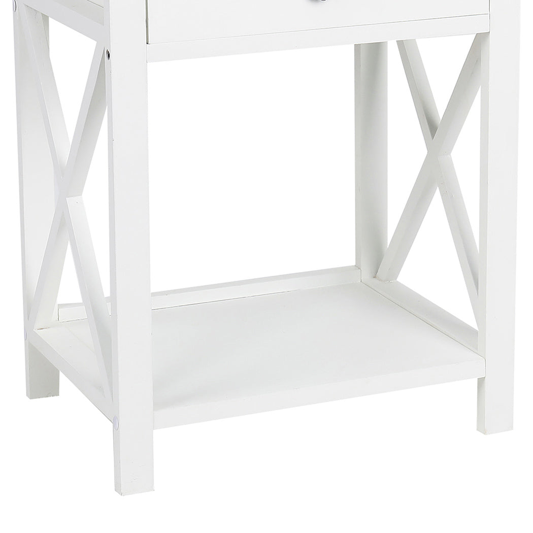 Levede 2x Bedside Tables Drawers Side-4
