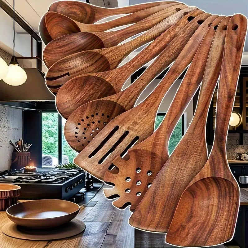 Teak Wood Cookware Set (10pcs)-4