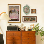 Set of 4 French Vintage Wall Art Decor – European-Inspired Canvas with Resin Frame | Elegant Home Décor