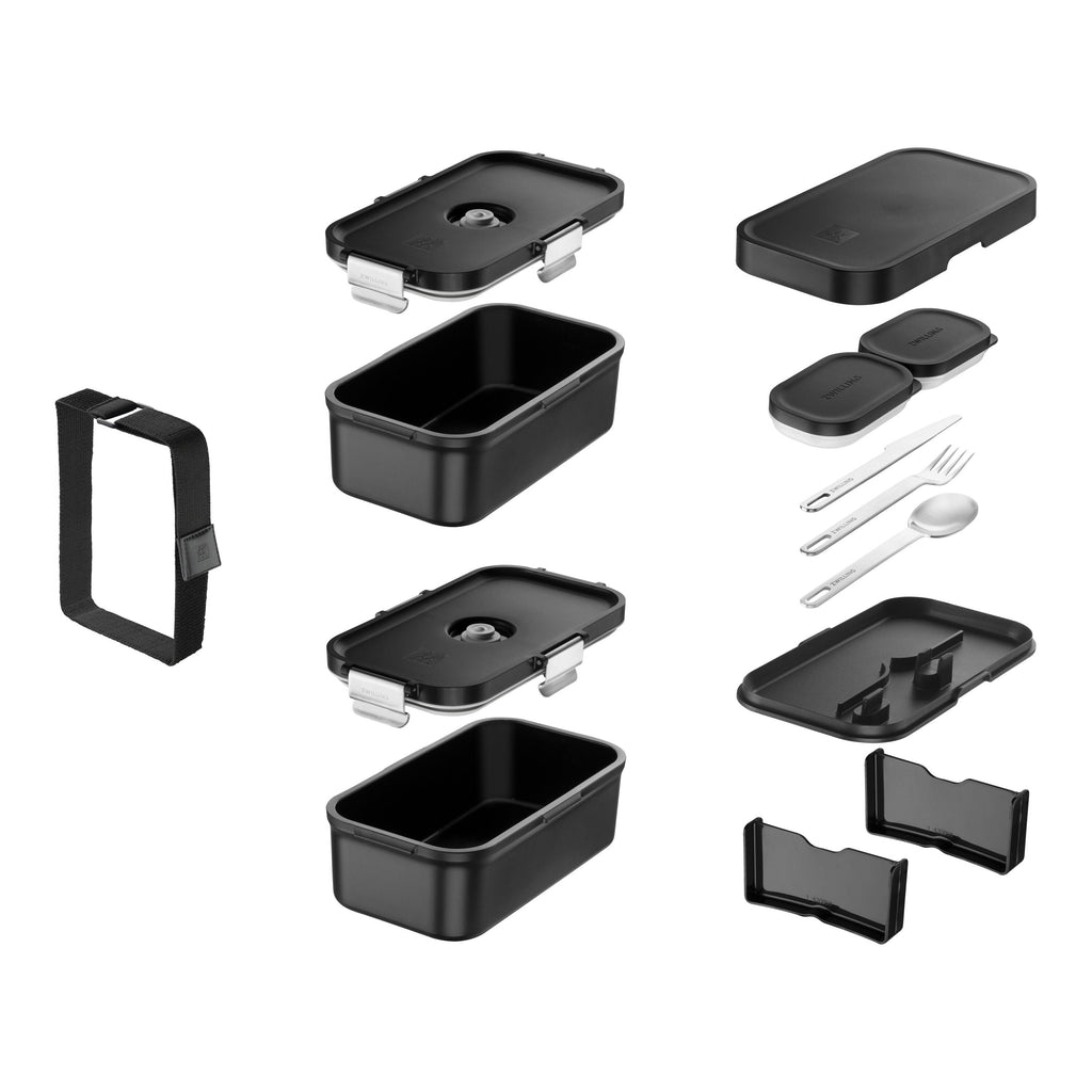 ZWILLING Fresh & Save Vacuum Lunch Box To-Go Set | Modular Bento with Cutlery (BPA-Free)