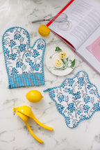 Handmade Blockprint Cotton Oven Mitt – Sustainable Artisan Kitchen Linen