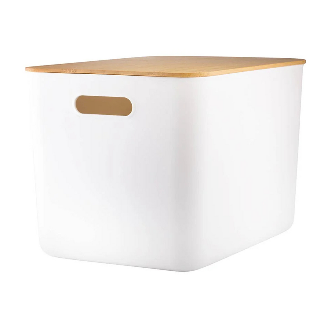 Clear Bamboo Storage Containers – Stackable Airtight Home & Pantry Organisation Boxes