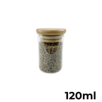 Round Glass Spice Jars with Bamboo Lid – 3 Sizes-3