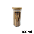 Round Glass Spice Jars with Bamboo Lid – 3 Sizes-5