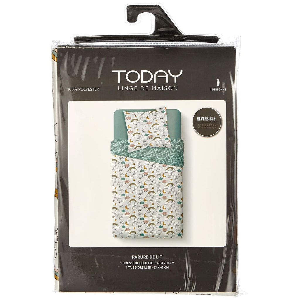 Children’s White Microfibre Duvet Cover Set – Single Bed (2-Piece Set)