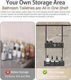 CARLA HOME Over the Door 2-tier Shower Caddy Organiser Shelf with Hooks for Bathroom-2