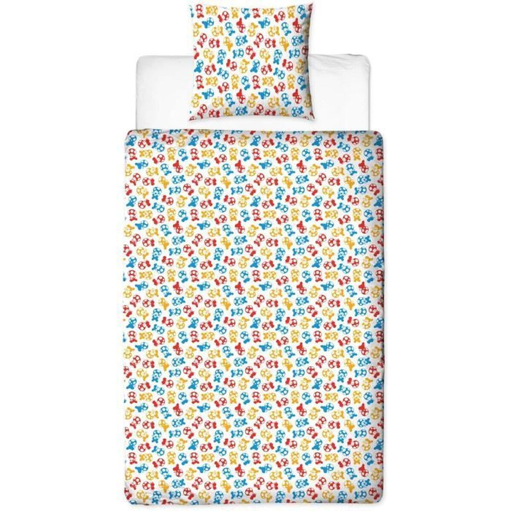 Mario Bros Blue Children's Duvet Cover Set – Double, 2 Pieces