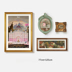 Set of 4 French Vintage Wall Art Decor – European-Inspired Canvas with Resin Frame | Elegant Home Décor