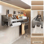 Premium Bronze Wall-Mounted Stainless Steel Kitchen Storage Rack