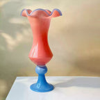 French Country Retro Glass Vase – Elegant Vintage-Inspired Home Décor