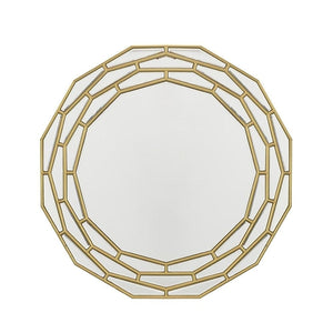 35" Gold Round Framed Accent Mirror