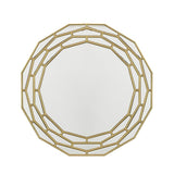 35" Gold Round Framed Accent Mirror