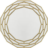 35" Gold Round Framed Accent Mirror