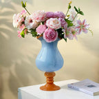 French Country Retro Glass Vase – Elegant Vintage-Inspired Home Décor
