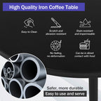 Patio Halfmaan Geboë Buitemeubelbankstel met Koffietafel,