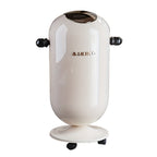 20L White Trash Can with Lid & Wheels – Modern Compact Waste Bin