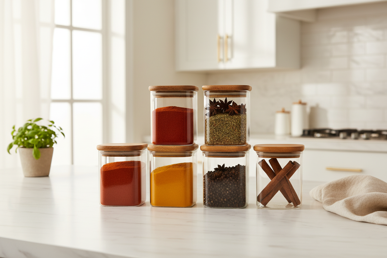 6pc 360ml Spice Jars