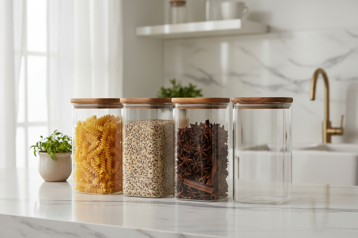 6pc 800ml Storage Jars