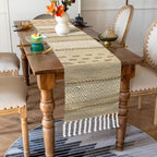 Handmade Cotton Chevron Table Runner – Bohemian Elegance for Your Table