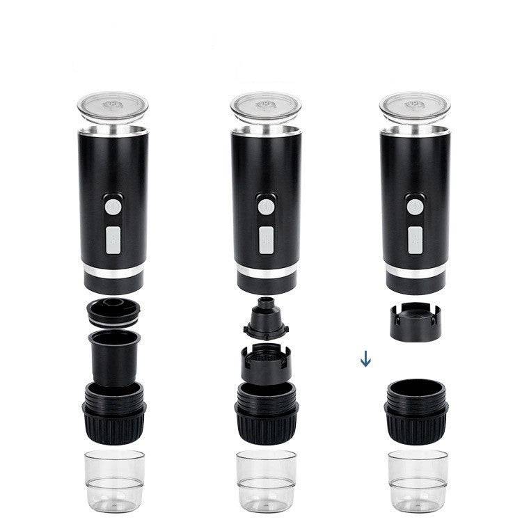 Black Portable Espresso Coffee Machine – Compact Capsule System, Barista-Quality Coffee Anywhere