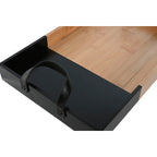 Modern Black & Natural Bamboo Snack Tray – Stylish Home Serving Tray by ESPRIT (42 x 27 x 4.5 cm)