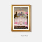 Set of 4 French Vintage Wall Art Decor – European-Inspired Canvas with Resin Frame | Elegant Home Décor