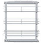 3-Tier Pull-Out Silver Wire Kitchen Basket with Sliding Runners