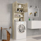 NNEVL Washing Machine Cabinet Sonoma Oak 64x25.5x190 cm Chipboard-2