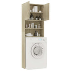 NNEVL Washing Machine Cabinet Sonoma Oak 64x25.5x190 cm Chipboard-3