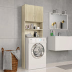 NNEVL Washing Machine Cabinet Sonoma Oak 64x25.5x190 cm Chipboard-0