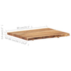 Solid Acacia Live Edge Wooden Tabletop – Natural Timber Slab for Dining, Coffee, or Desk Use