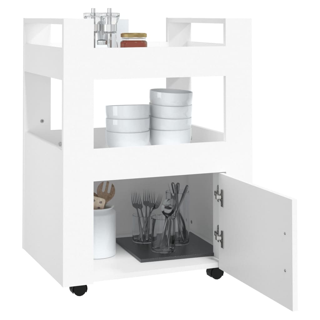 NNEVL Kitchen Trolley White 60x45x80 cm Engineered Wood-3