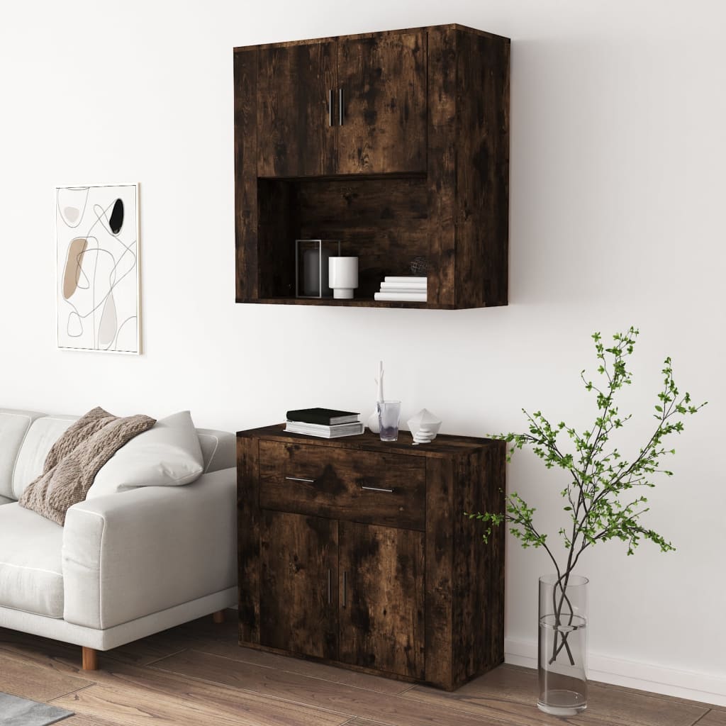 NNEVL Highboard Smoked Oak Engineered Wood-3